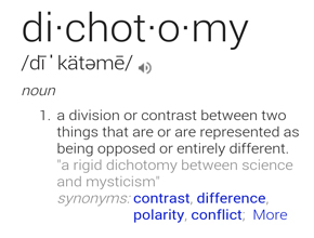 Definition of Dichotomy